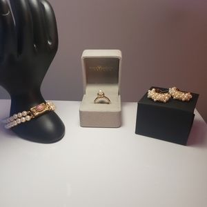 Earings, bracelet, ring ( set)